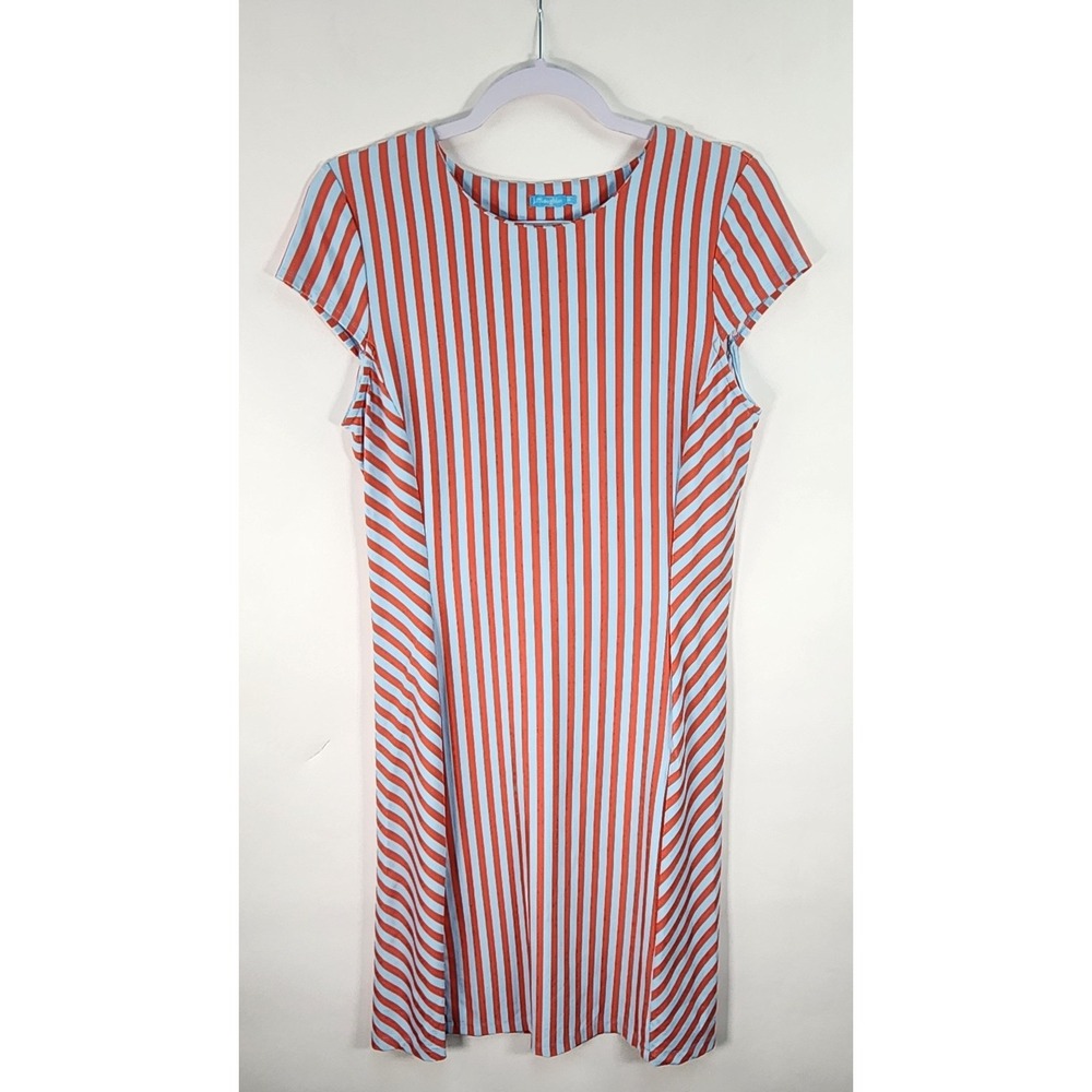 J McLaughlin Dress Women's M Stripe Cap Sleeve Jersey